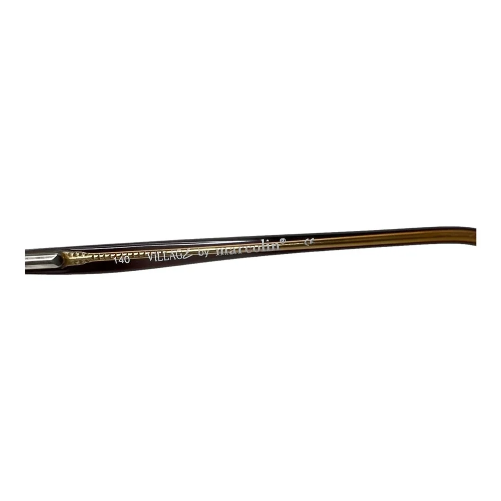 Village By Marcolin Eyeglass Sunglass Frame Brown‎ Round 567 51-18 H3726